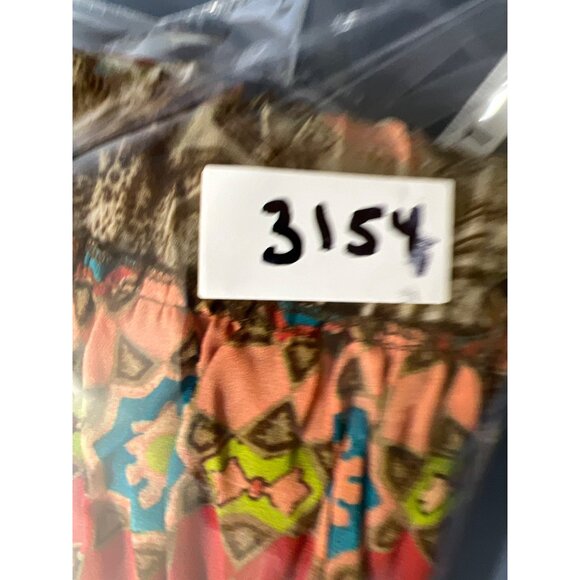 A Bohemian Pleated‎ Maxi Skirt L Boho Lagenlook Festival Hippie Multicolor - Picture 6 of 8